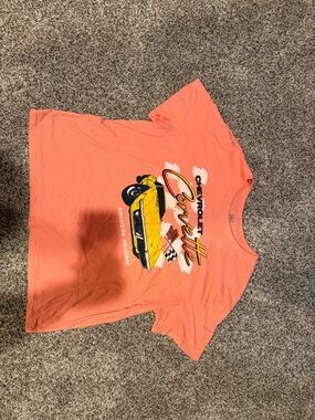 Corvette Graphic Tee in Coral with Yellow Car